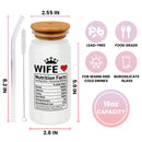 Gifts for Wife from Husband, Birthday Gifts for Wife, Mothers Day Gifts for Wife, Anniversary Gifts for Her, Birthday Present for Wife, 16OZ Can Glass