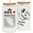 Gifts for Wife from Husband, Birthday Gifts for Wife, Mothers Day Gifts for Wife, Anniversary Gifts for Her, Birthday Present for Wife, 16OZ Can Glass
