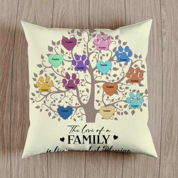 Personalized family 2024 tree pillow