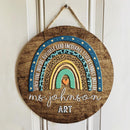 Personalized Name Teacher Door Hanger Welcome Signs - Teacher Christmas Gift Ideas