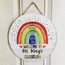 Personalized Teacher Door Hangers Welcome Sign Door Decor - Teacher Appreciation Week Gifts