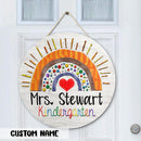 Personalized Name Teacher Door Hangers Welcome Signs - Christmas Gifts For Teachers