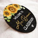Personalized Name Teacher Door Hangers Sunflower Welcome Signs - Best Gifts For Teachers