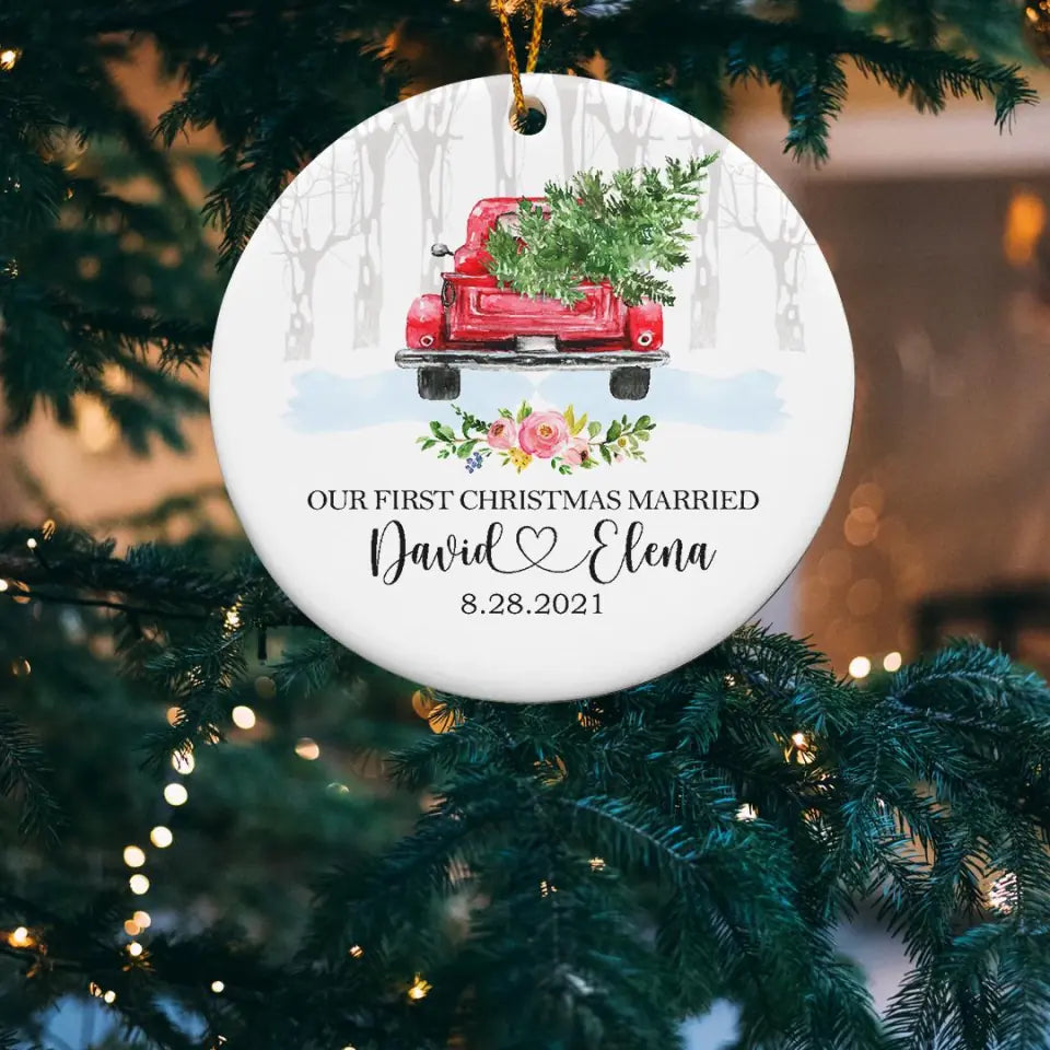 Christmas ornaments discount first christmas married