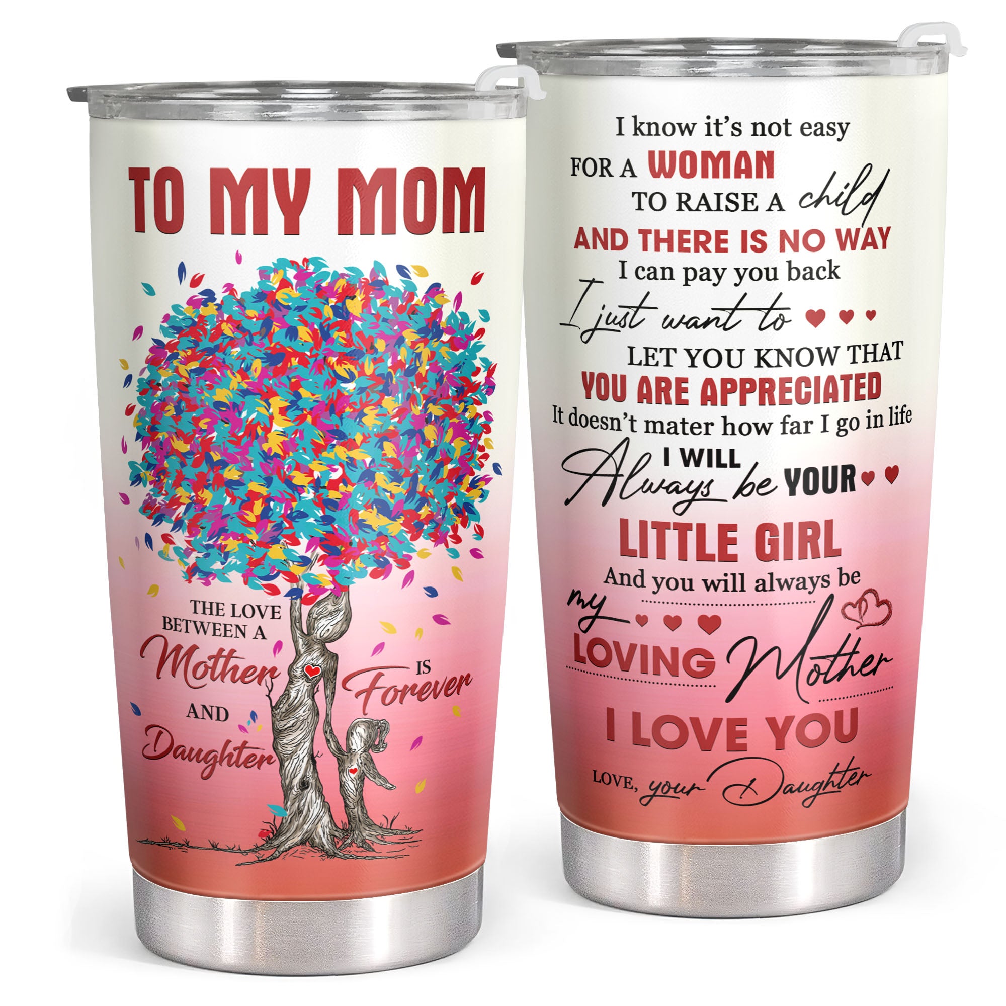 Personalized Mom Gifts From Daughter, To My Mom 20oz Stainless