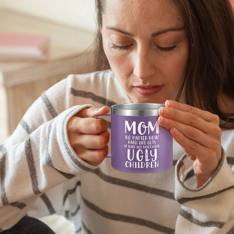 Gifts For Mom - Mothers Day Gifts From Daughter To Mom, Mothers Day Gifts From Son, Birthday Presents For Mom - Mother In Law Gifts - 14 Oz Mom Mug