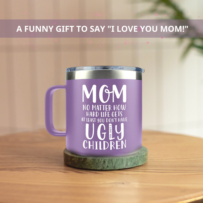 Gifts For Mom - Mothers Day Gifts From Daughter To Mom, Mothers Day Gifts From Son, Birthday Presents For Mom - Mother In Law Gifts - 14 Oz Mom Mug