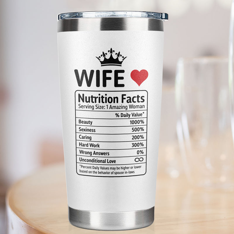 Gifts for Wife from Husband, Mothers Day Gifts for Wife, Birthday Gifts for Wife, Anniversary Gifts for Her,  Romantic Gifts for Her - 20 Oz Tumbler
