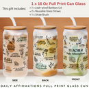 Copy of Teacher Appreciation Gifts - Teacher Gifts for Teacher Women, Teacher Birthday Gifts, Thank you Gifts, Gift for Teacher Gifts Ideas - 16 Oz Can Glass