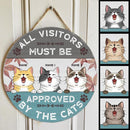 Pawzity All Visitors Must Be Approved By The Cats Welcome Signs, Gifts For Cat Lovers, Maple Leaf Custom Wooden Signs , Cat Mom Gifts
