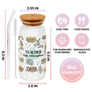 Copy of Teacher Appreciation Gifts - Teacher Gifts for Teacher Women, Teacher Birthday Gifts, Thank you Gifts, Gift for Teacher Gifts Ideas - 16 Oz Can Glass