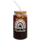 Teacher Appreciation Gifts - Thank you gift for Teacher - Teacher Gifts for Women - Teacher Birthday Gifts Ideas - Gift for Teacher - 16 OZ Can Glass