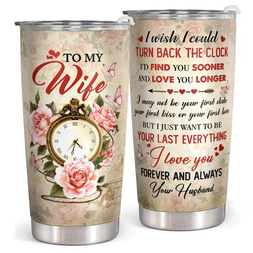 Gifts for Wife from Husband, Birthday Gifts for Wife, Her, Women, Anniversary Gifts for Wife, Wife Gifts from Husband - 20 Oz Wife Tumbler