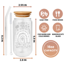 Teacher Appreciation Gifts - Thank you gift for Teacher - Teacher Gifts for Women - Teacher Birthday Gifts Ideas - Gift for Teacher - 16 OZ Can Glass