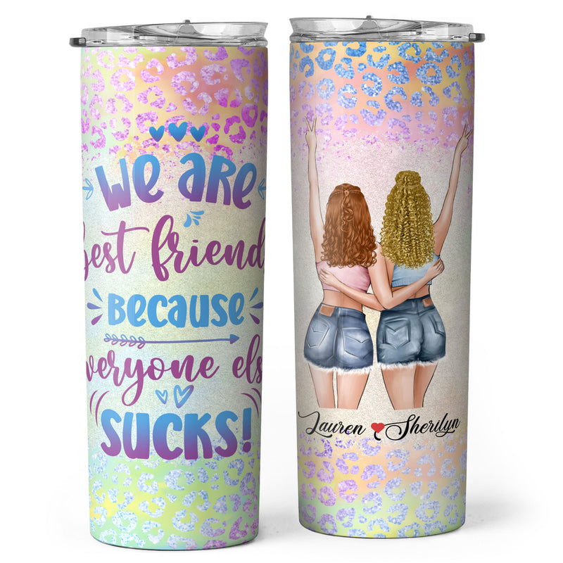 Christmas, Birthday Gift Ideas For Best Friend, Bestie, BFF - Personalized Skinny Tumbler