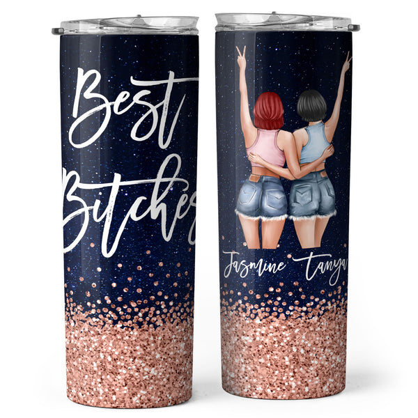 Meaningful Friendship Gifts - Personalized Skinny Tumbler - Gifts for Best Friends, Bestie, BFF