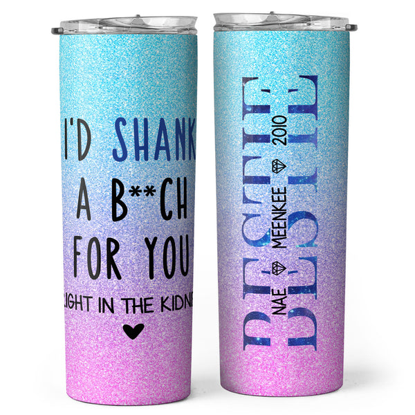 To My Best Friend Gifts - Birthday Gifts for Best Friend, Bestie, BFF - Personalized Skinny Tumbler