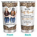 To My Best Friend - Leopard Personalized Custom Tumbler - Birthday Gift for Best Friend, Bestie, BFF