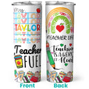 Teaching Is A Work Of Heart - Best Teacher Gifts Ideas - Personalized Teacher Skinny Tumbler