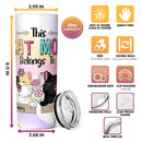 This Cat Mom Belongs To Chubby Laughing Cats Personalized Tumbler