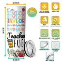 Teaching Is A Work Of Heart - Best Teacher Gifts Ideas - Personalized Teacher Skinny Tumbler