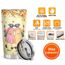 We'll Be Friends Until We're Old And Senile - Fall Leaves Custom Tumbler - Gift For Best Friend, Bestie