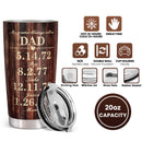 Christmas Gifts For Dad - Happy Birthday Dad - Best Dad Gifts - Personalized Custom Tumbler