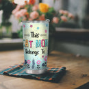 This Cat Mom Belongs To Chubby Cute Cats - Personalized Tumbler