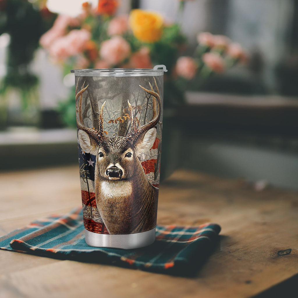 Funny Oh Deer Merry Christmas Ringed Tumbler - Groovy Guy Gifts