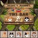 Pawzity Metal Tiki Bar Signs, Gifts For Pet Lovers, Hawaiian Tiki Silhouettes Personalized Home Signs
