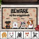 Pawzity Welcome Mat, Gifts For Dog Lovers, Beware Of Wiggle Butts Outdoor Door Mat, Personalized Housewarming Gifts