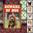 Pawzity Beware Of Dog Metal Yard Sign, Gifts For Dog Lovers, Custom Dog's Photo Funny Warning Signs