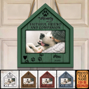 Pawzity Custom Wooden Signs, Pet Memorial Gifts, In Memory Of A Faithful Friend And Companion House Shaped