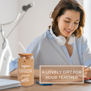 Teacher Appreciation Gifts, Teacher Gifts for Women, Cool Gifts for Teachers Women, Graduation Gifts, Thank you Gifts for Teachers - 16 OZ Can Glass