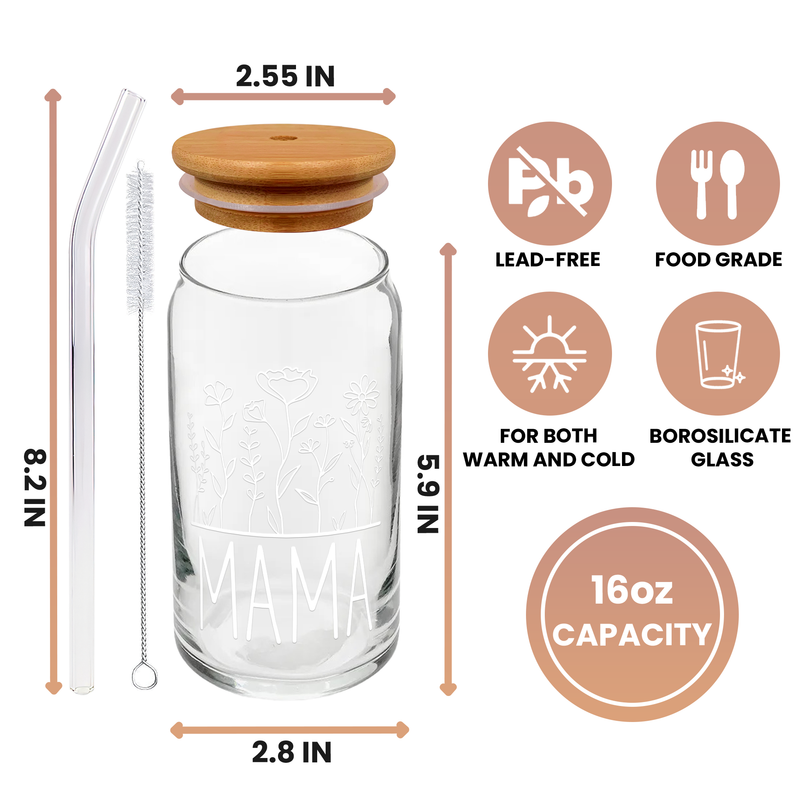 Personalised Glass Water Bottle With Bamboo Lid Bamboo Water Bottle  Personalised Water Bottle Birthday Gift Mother's Day Gift -  Israel