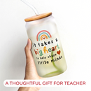 Teacher Appreciation Gifts - Teacher Gifts for Women - Gifts for Teachers Women - Teacher Birthday Gifts - Teacher Gift Ideas - 16OZ Can Glass