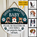 Pawzity No Soliciting Sign Funny, Gift For Dog Lovers, Baby Sleeping Our Protective Dog Will Bark , Dog Mom Gifts