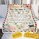 Dear Cat Mom Custom Mother's Day Blanket