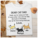 Dear Cat Dad Thank You For Being Our Dad  - Personalized Cat T-shirt