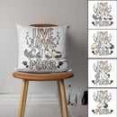 Live Love Purr - Personalized Cat Pillow