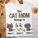 This Cat Mom Belongs To - Colorful Typo - Personalized Cat T-shirt