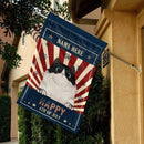 Happy July 4th - Personalized Cat Garden Flag