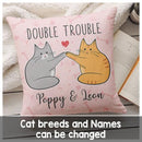 Double Trouble  - Personalized Cat Pillow