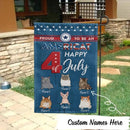 Proud To Be An Americat - Happy 4th Of July - Personalized Cat Garden Flag