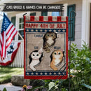 Happy 4Th Of July - Cats Torn Paper - Personalized Cat Garden Flag