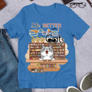 Life Is Better With Books And Cats Cute Kittens Personalized T-shirt