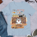 Life Is Better With Books And Cats Cute Kittens Personalized T-shirt