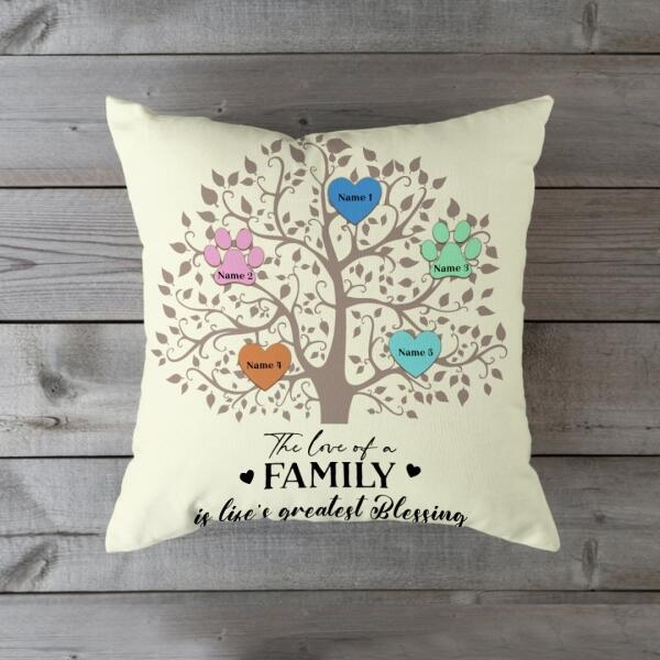 Family Tree - Personalized Pillow