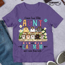 I Have Two Titles Aunt And Cat Mom Cute Personalized Shirt