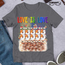 Love Is Love LGBT Cute Cats Personalized T-shirt